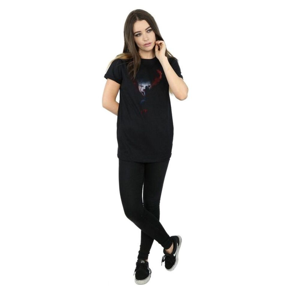 It Womens/Ladies Pennywise Quiet Cotton Boyfriend T-Shirt / Black - Picture 6 of 7